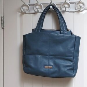 GIORGIA MILANI blue totebag purse with zipper, lining and interior pockets